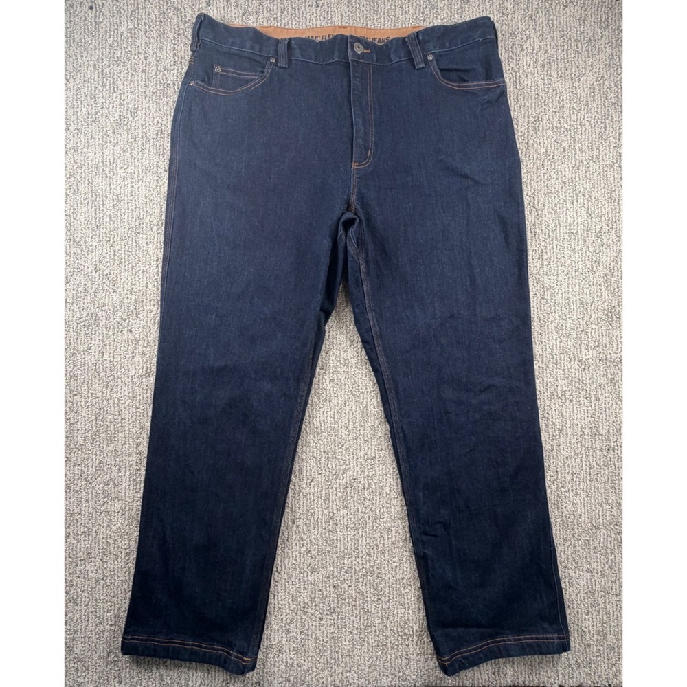 Duluth Trading Co Jeans Men 42x32 Blue Relaxed Fit Coolmax Stretch Indigo